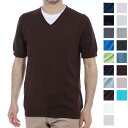 ジョンスメドレー JOHN SMEDLEY Vネック 半袖ニット メンズ ニット カジュアル サマー