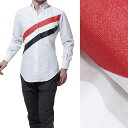 トムブラウン THOM BROWNE. ボタンダウンシャツ CLASSIC L/S SHIRT W/PRINTED DIAGONAL STRIPE IN OXFORD WHITE ホワイト系 mwl001a 01935 100 メンズ【ラッピング無料】【返品送料無料】【170424】【CLS】【あす楽対応_関東】
