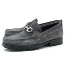 サルバトーレフェラガモ Salvatore Ferragamo ビット ローファー グレー メンズ スリッポン シューズ ガンチーニ ビジネス カジュアル 靴 david 02a515 0671798 dark silver DAVID BUC SUEDE CALF ワイズ:EEE 【ラッピング無料】【返品送料無料】【あす楽対応_関東】