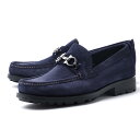 サルバトーレフェラガモ Salvatore Ferragamo ビット ローファー ブルー メンズ スリッポン シューズ ガンチーニ ビジネス カジュアル 靴 david 0671799 blue marine DAVID BUC SUEDE CALF ワイズ:EEE【あす楽対応_関東】【返品送料無料】【ラッピング無料】【170725】