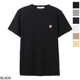 メゾンキツネ MAISON KITSUNE クルーネックTシャツ am00103kj0008 bk TEE-SHIRT FOX HEAD PATCH【返品送料無料】