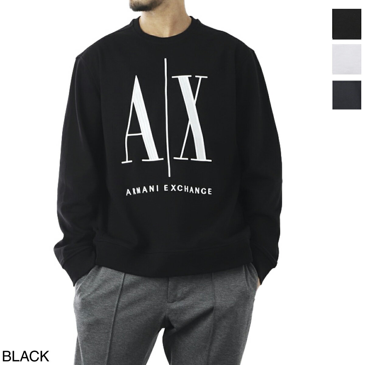 【5/18限定!当選確率1/2!MAX100%POINT BACK!※要エントリー】<strong>アルマーニ</strong><strong>エクスチェンジ</strong> ARMANI EXCHANGE スウェット プルオーバー トレーナー メンズ 8nzmpa zj1zz 1200 ICON PERIOD LOGO SWEATSHIRT【返品送料無料】【ラッピング無料】[2023AW]