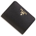 プラダ PRADA 2つ折り財布 小銭入れ付き ブラック レディース 1ml018 zlp f061h SAFFIANO MULTIC【あす楽対応_関東】【返品送料無料】【ラッピング無料】