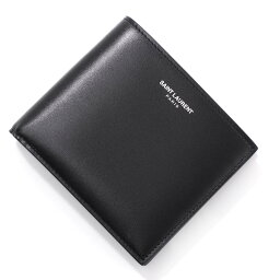 <strong>サンローラン</strong> SAINT LAURENT 2つ折り財布 小銭入れ付き ブラック メンズ 396303 0u90n 1000 EAST/WEST WALLET WITH COIN PURSE IN SMOOTH LEATHER【返品送料無料】【ラッピング無料】