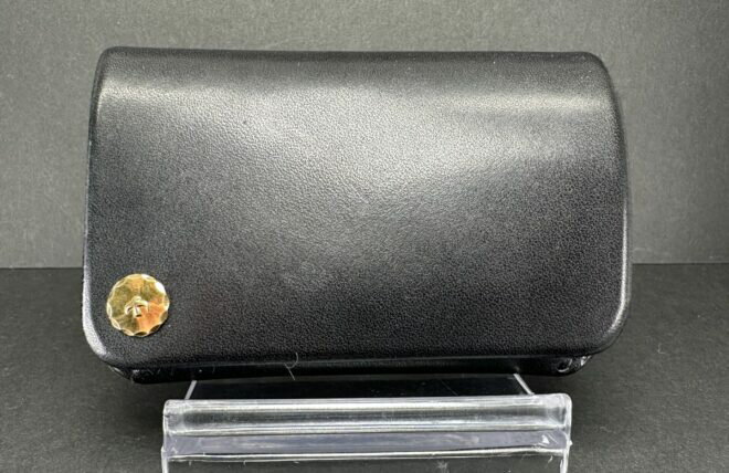 ゴローズ goro's 新品 レア 人気 K18付き名刺入れ (黒)