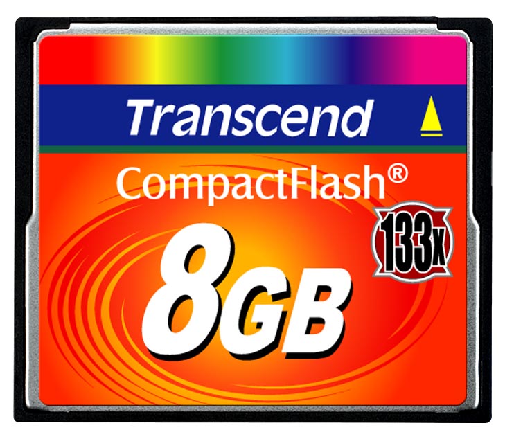 【10Aug12P】トランセンド　133倍速　CF(コンパクトフラッシュ）カード　8GB　TS8GCF133
