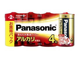 ?【09Jul12P】panasonicアルカリ乾電池単2形4本パック LR14XJ/4SW