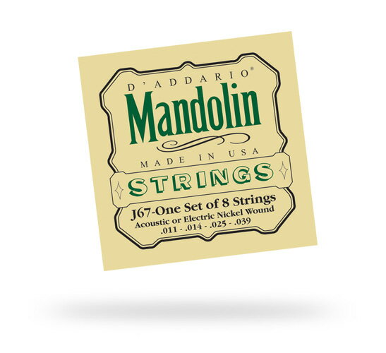◆ダダリオD'Addario マンドリン弦 1セット Mandolin Nickel（J67）