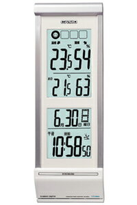 【送料無料】カシオ 電波時計 壁掛け時計 デジタル 掛け時計 おしゃれなパールシルバー（C…...:mdcgift:10000125