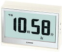 カシオ 電波時計 置時計 コンパクト デジタル 目覚まし時計 おしゃれな ホワイト 白 (CL15JU17) 見やすい 大型液晶 スヌーズ アラーム タイマー 日付 曜日 カレンダー 温度 湿度計 LED ライト付き トラベルクロック CASIO 電波 置き時計 旅行用 目覚まし時計
