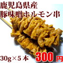 お家が焼き鳥やさん!フライパンひとつで今夜はワイワイ焼き鳥パーティー♪お家が焼き鳥屋さん!宮崎県産若鶏使用　豚味噌ホルモン串5本【化学調味料無添加】【冷凍】【10P22Nov12】