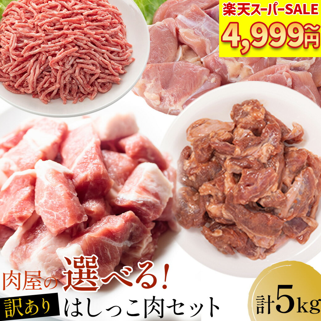 ＼ 楽天スーパーSALE 店内全品 半額 & P10倍 ／ 選べる 訳あり はしっこ豚肉 ひき肉 鶏もも肉 タレ漬け豚肉 計 5kg 豚 豚肉 ひき肉 挽肉 切り落とし ポーク <strong>ステーキ肉</strong> はしっこ ステーキ 焼肉 食品 業務用 フードロス 冷凍食品 冷凍 時短 肉 セット 焼肉セット お歳暮