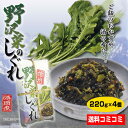 【長野 お土産 惣菜】信州 野沢菜のしぐれ(のざわなしぐれ)220g×4個 信州芽吹堂 信