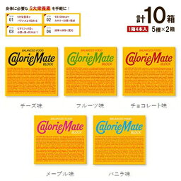 <strong>カロリーメイト</strong> ブロック　5種類セット×各2箱　計<strong>10箱</strong>　バニラ・チョコ・チーズ・メープル・フルーツ　ポイント消化　送料無料　ダイエット　健康　栄養補助　大塚製薬