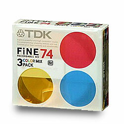 【TDK】ミニディスク〈FINE〉74分　カラーミックス　3枚組MD-FN74MAX3A☆家電※お取り寄せ商品