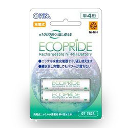 【オーム電機】ECO PRIDE(エコプライド) 単4形(2個入)BTJU42☆家電 ※お取り寄せ商品