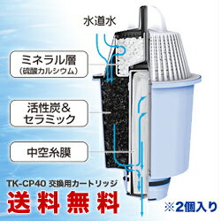 ★送料無料サービス商品【パナソニック】ポット型ミネラル浄水器専用 交換用ろ過カートリッジ 2個入り（TK-CP21C2）※お取り寄せ商品