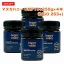 【夜の得市】【30%OFF】【5hタイムセール】★プレミアム マヌカハニー UMF 10+(250g×4本セット)1kgニュージーランド産 蜂蜜 UMF協会認定 分析証明書付【送料無料】
