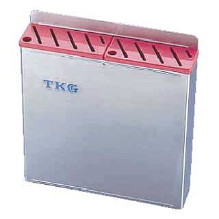 TKG18−8プラスチック板付カラーナイフラック［包丁スタンド］　大　Aタイプ　黒 【業務用】
