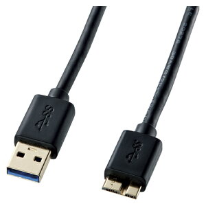 USB3.0マイクロケーブル KU30-AMC05BK 1本 サンワサプライ【サンワサプライ SANWA SUPPLY USB3．0マイクロケブル 0．5m KU30AMC05BK ブラック】