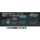 アクリル4面ボックス グリーンエッジ 18cm角【店舗什器 小物 ディスプレー パネル ディスプレー 棚 店舗備品】