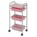 【まとめ買い10個セット品】 セットワゴン H-70 ピンク 【メーカー直送/代金引換決済不可】【店舗什器 パネル 壁面 ワゴン 店舗備品】