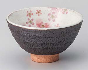 【まとめ買い10個セット品】和食器 ハ367-478 粉引舞桜飯碗(ピンク)【キャンセル/返品不可】