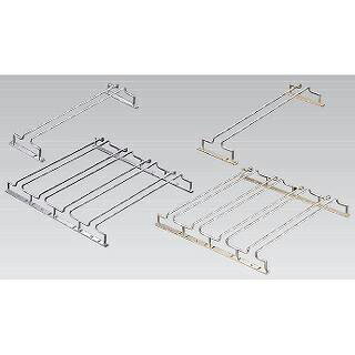 【送料無料 新品】【グラスフレーム ダブルエントリー4連 18-8 ［グラスハンガー］】【業務用】