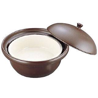 【新品】【萬来鍋　丸型こげ茶［蒸気二重鍋方式］　小　1人前用［卓上鍋関連品］】【業務用】業務用 店舗用 店用 プロ用 キッチン用品 厨房 蒸し器 蒸器 せいろ セイロ 蒸籠 蒸篭 料理 調理 販売