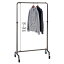 【まとめ買い10個セット品】 スチールクリア シングルハンガー W90cmタイプ 【サイズ:W94×D45×H122〜182cm 材質:スチール製 シルバー 耐荷重:50kg ハンガーラック コートハンガー 洋服掛け パイプハンガー 業務用 衣料 陳列】【メーカー直送/代金引換決済不可】
