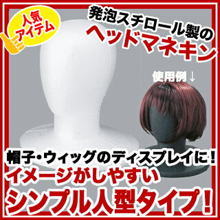 【新品】【マネキンヘッド白顔なしヘッドマネキンexp-7580-688】