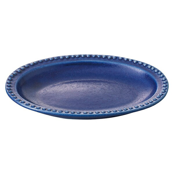 【まとめ買い10個セット品】和食器 カ507-078 ネイビーリムドット12オーバル【メイチョー】