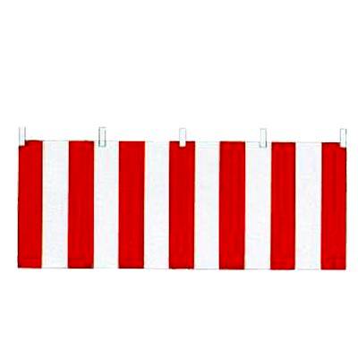幕　紅白水引幕A　4間［7.2M］　生地：トロピカル 【業務用】【送料無料】