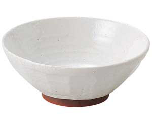 【まとめ買い10個セット品】和食器 ミ452-268 粉引石目 型入7.0ラーメン【キャンセル/返品不可】【厨房館】