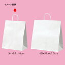 【まとめ買い10個セット品】 丸ひも ローコストタイプ 白無地 34×22×44 50枚【店舗什器 小物 ディスプレー ギフト ラッピング 包装紙 袋 消耗品 店舗備品】【厨房館】