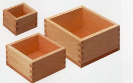 　安心の国産品　木製マス（5合・ひのき）