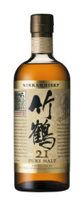 ニッカ　竹鶴21年ピュアモルト　700ml　アサヒビール豊かで芳醇な香りと甘美な樽熟成香と柔らかで複雑なコクのある味わい!