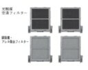 ダイキン部品:光触媒空清フィルター+銀除菌・アレル除菌フィル...