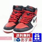 NIKE AIR JORDAN 1 RETRO HIGH OG BRED TOE 555088-610 ナイキ エアジョーダン1ハイ スニーカー ハイカット レッド×ブラック サイズUS9(27cm)父の日 プレゼント ギフト