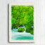 和紙 ポストカード 15x10cm 初夏 緑 グリーン 「新緑の奥入瀬渓流阿修羅の流れ」 絵画 インテリア 風水 絵 アートパネル モダン 玄関 インテリア 雑貨 絵画 風景画 400円
