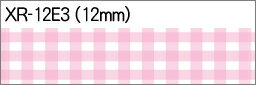 CASIO(カシオ計算機)【ネームランド】おなまえテープ チェック柄(ピンク) 12mm