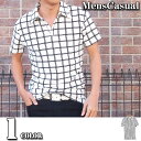 送料無料 メンズ ポロシャツ 半袖 夏男 コーデ きれいめ着こなし ウインドウペン チェック ストレッチ スタイリッシュ 白 ホワイト トップス メンズポロ メンズカジュアル 通販 あす楽 新作 春 夏 男性服 ネコポス