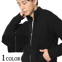 ニット メンズ ジップアップ スタンドカラー 長袖 無地 畦編み 秋冬 服 30代 40代 50代