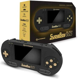 【HYPERKIN/ハイパキン】 SUPABOY Black Gold Special Edition / スパボーイ・ブラック・ゴールド・スペシャルエディション ハイパキン【<strong>スーパーファミコン</strong>/SNES(NTSC/PAL)対応)】ポータブル<strong>互換機</strong>