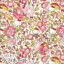 ハローキティ×リバティアートファブリックつや消しラミネート(ビニールコーティング生