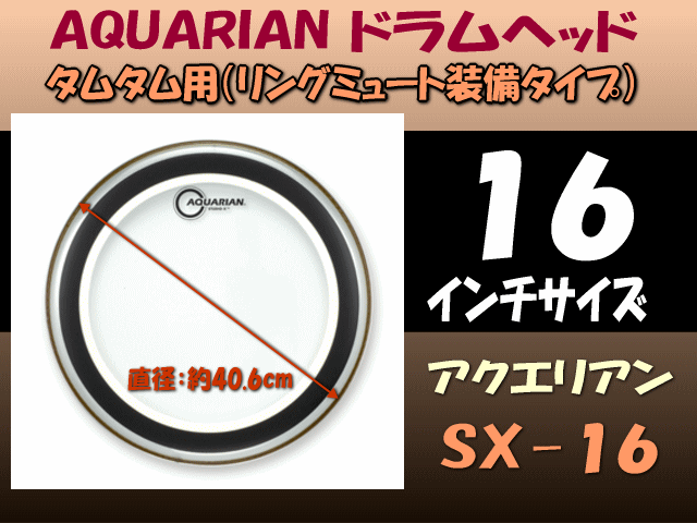 在庫あり■アクエリアン ドラムヘッド(クリアヘッド)（AQUARIAN）タムタム用SX-1…...:merry-net:10013362