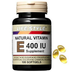 LIFE STYLE ライフスタイル ビタミンE400IU 100粒 サプリメント/栄養補助食品/健康補助/ビタミンE/E400I.U/女性/美容