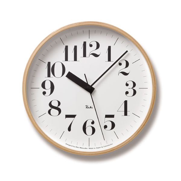 【送料無料】Lemnos（レムノス）Riki Clock RC L 電波時計 WR08-27 シンプル 掛け時計 インテリア 置き時計 おしゃれ 時計 祝い ギフト プレゼント ラッピング 壁掛け クロック デザイン時計 国産 渡辺力