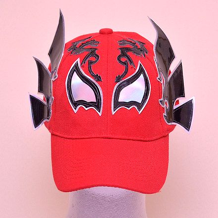 プロレスマスクのキャップ（赤）：ドラゴンロホ（2）...:mexicoya:10002905