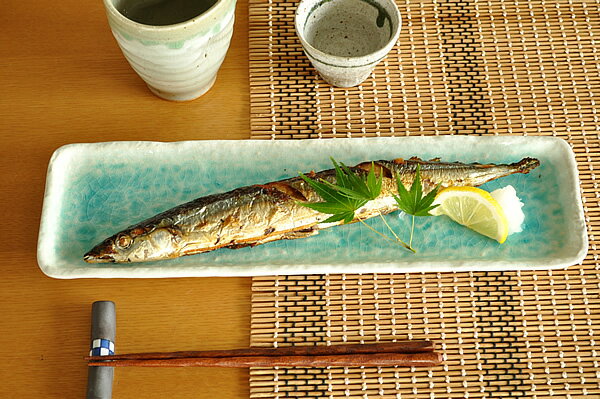 和食器　オーシャントルコブルー長角サンマ皿【瀬戸焼/食器/訳あり/アウトレット込み/通販/…...:mhomestyle:10009932